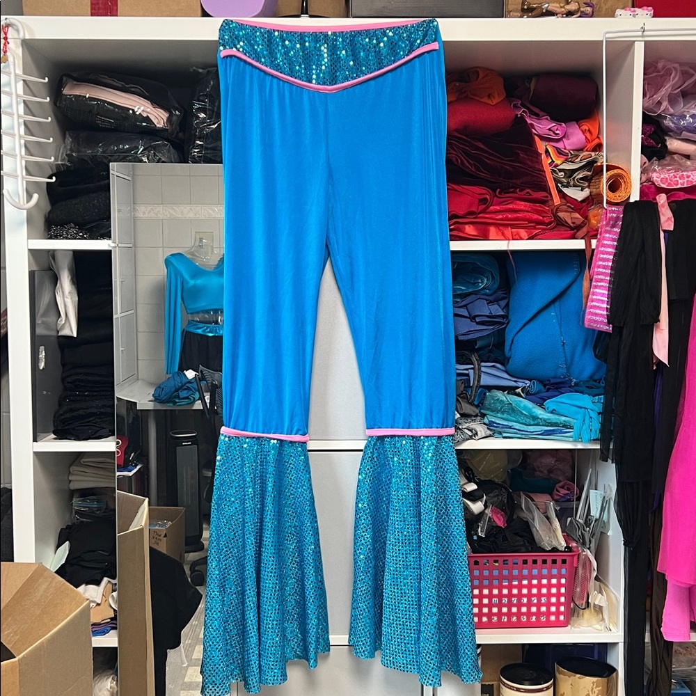 Groovy Disco Retro Spandex Dance Pants M NWOT Dramatic Flares